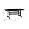 Flash Furniture Abraham Indoor/Outdoor 72-in Rectangle Recycled HDPE Adirondack Dining Table for 6 in Black LE-HMP-158-01-BLK-GG - alternate 6